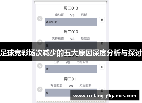 足球竞彩场次减少的五大原因深度分析与探讨